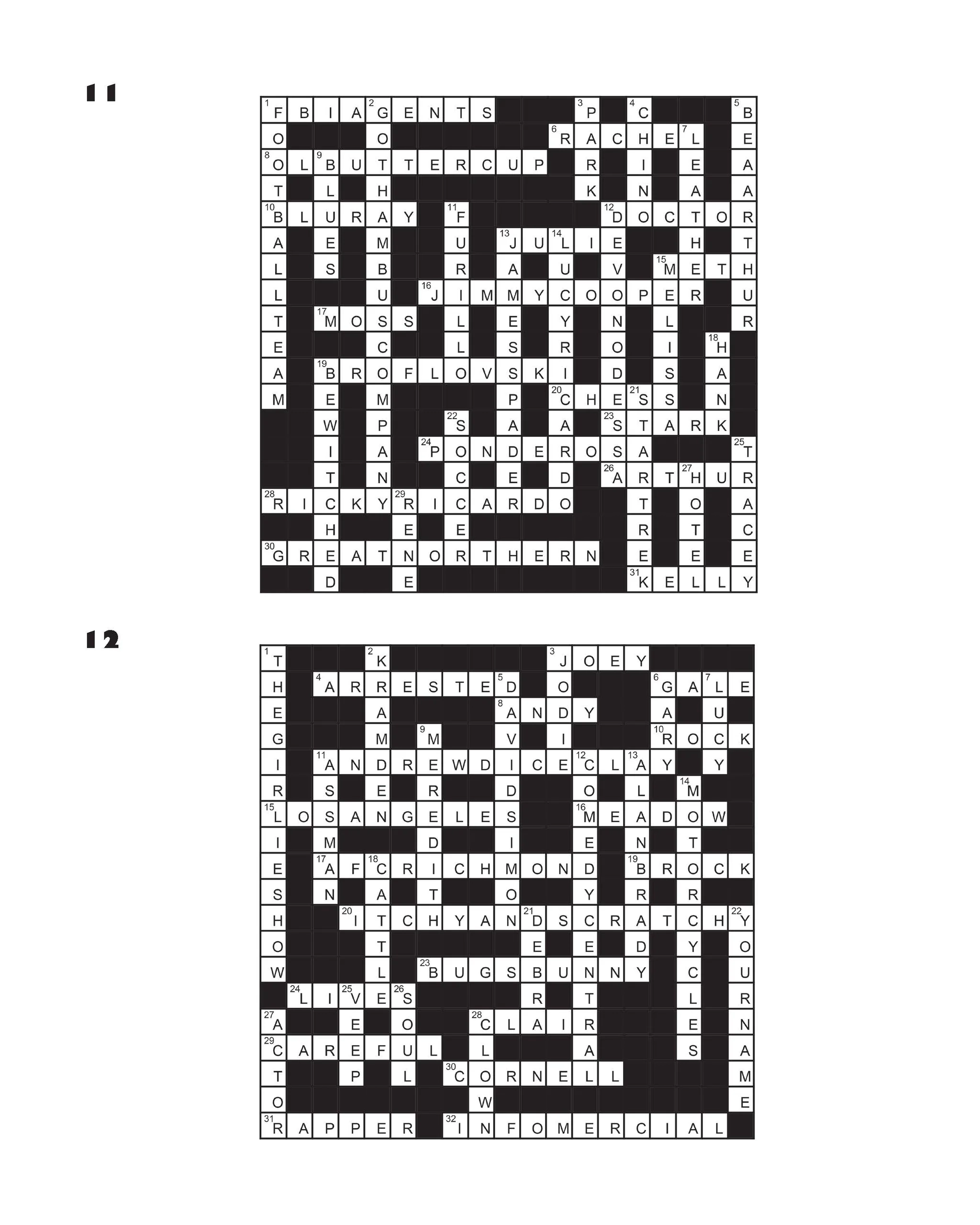 Television Crossword Puzzles Fun TV Trivia Book Dylanna Press