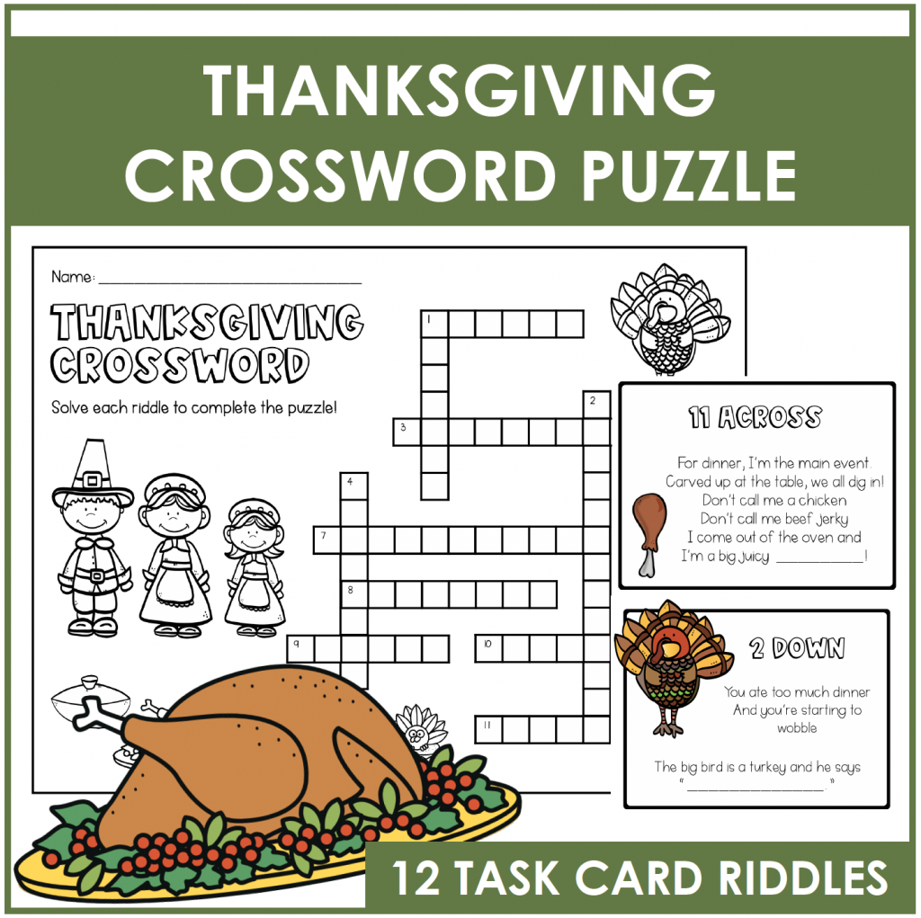 Thanksgiving Crossword Puzzle Printable Thanksgiving Crossword Puzzle Printable