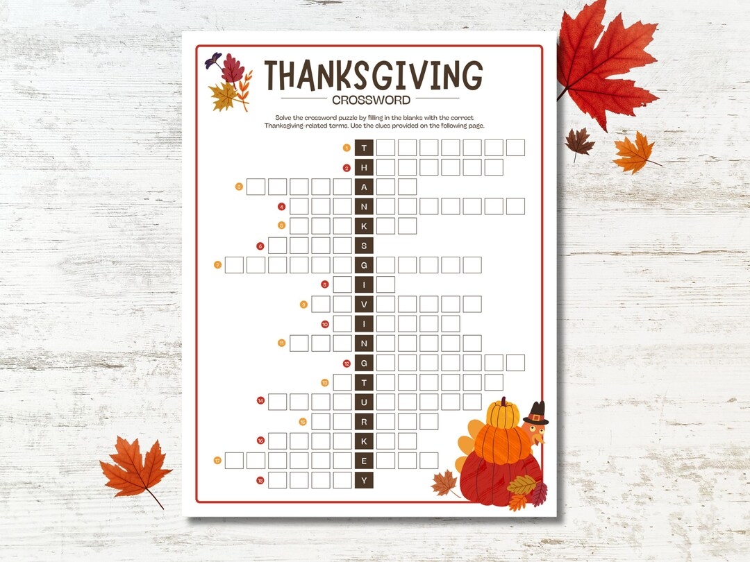 Thanksgiving Crossword Puzzle Game Printable Thanksgiving Printable Games Thanksgiving Party Games Friendsgiving Games Kids And Adults Etsy Thanksgiving Crossword Puzzle Game Printable Thanksgiving Printable Games Thanksgiving Party Games Friendsgiving Games Kids And Adults Etsy
