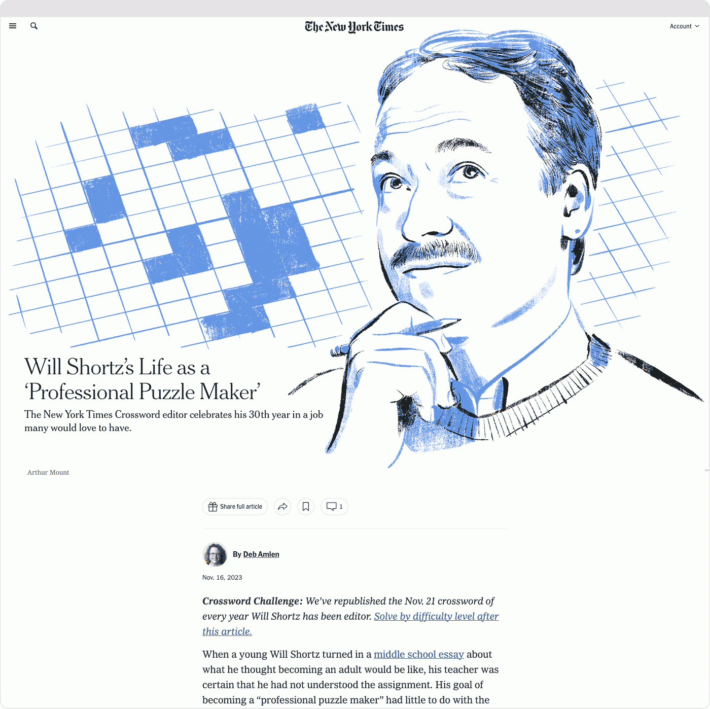 The New York Times Arthur Mount Illustration