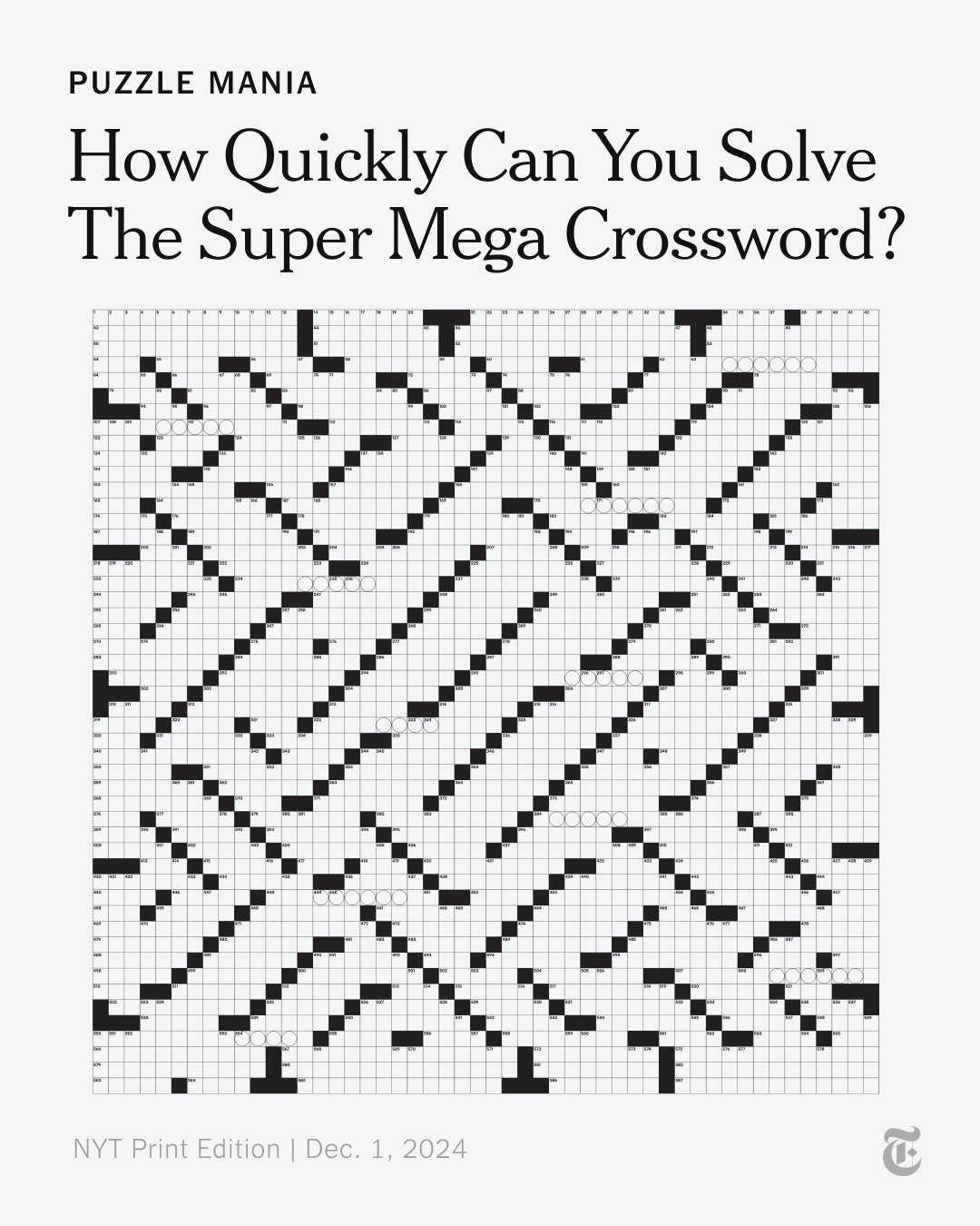 Giant Crossword Puzzle Printable