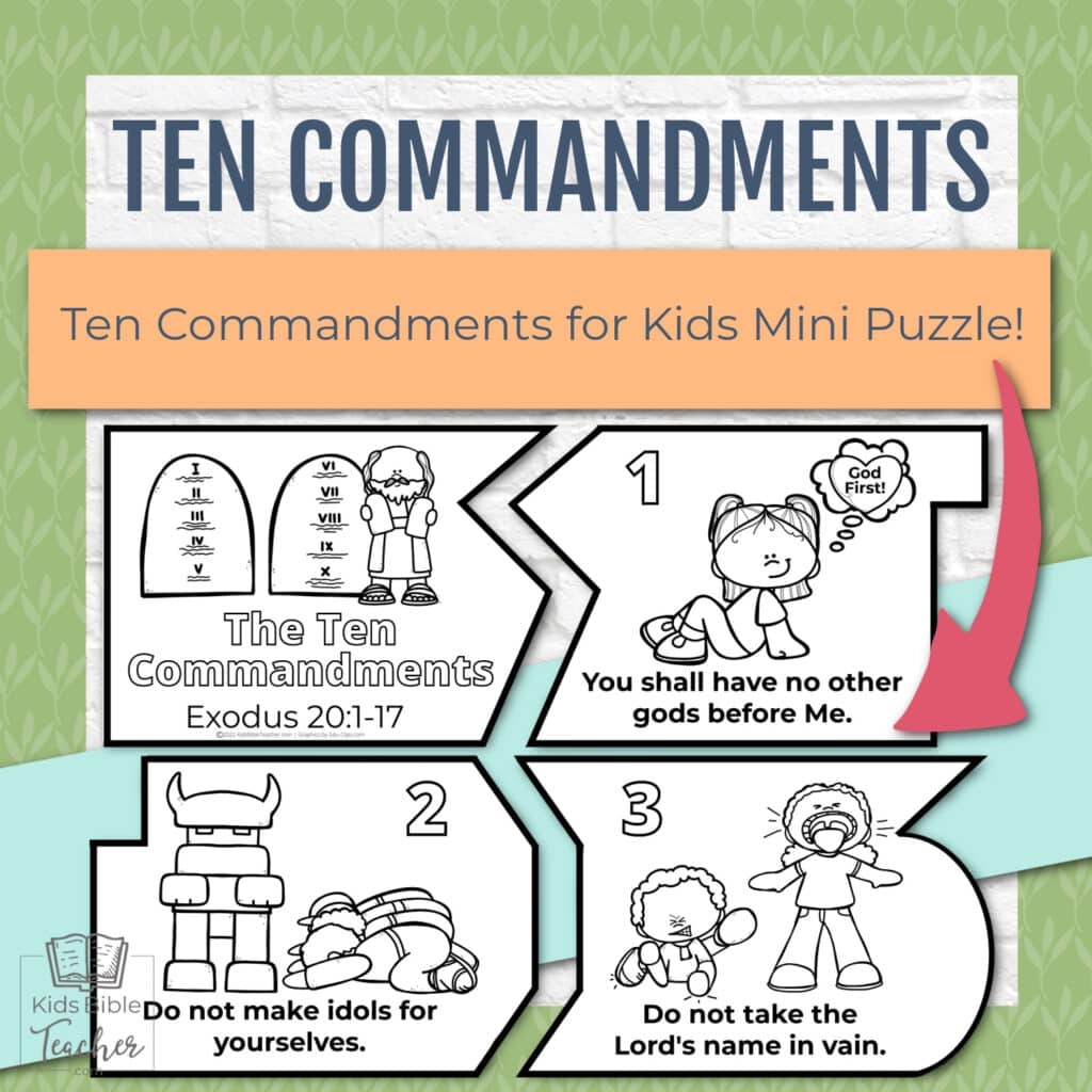 The Ten Commandments For Kids Mini Puzzle Kids Bible Teacher The Ten Commandments For Kids Mini Puzzle Kids Bible Teacher