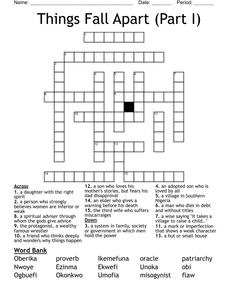 Playwright Fugard Crossword Puzzle