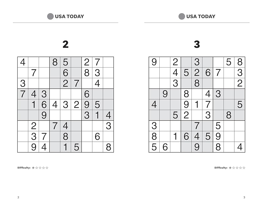 USA TODAY Sunshine Sudoku 200 Puzzles USA Today Puzzles USA TODAY 9781524869939 Amazon Books USA TODAY Sunshine Sudoku 200 Puzzles USA Today Puzzles USA TODAY 9781524869939 Amazon Books