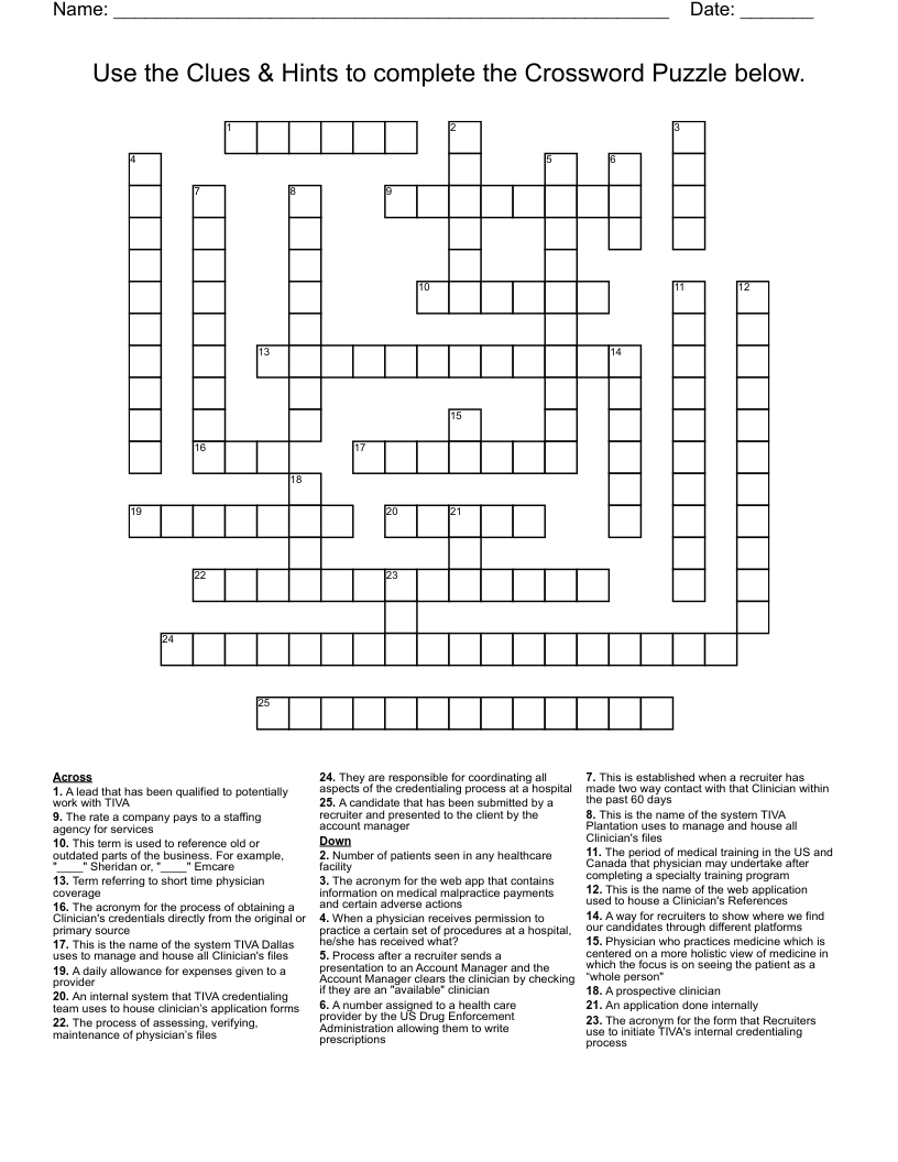 Use The Clues U0026 Hints To Complete The Crossword Puzzle Below WordMint Use The Clues U0026 Hints To Complete The Crossword Puzzle Below WordMint