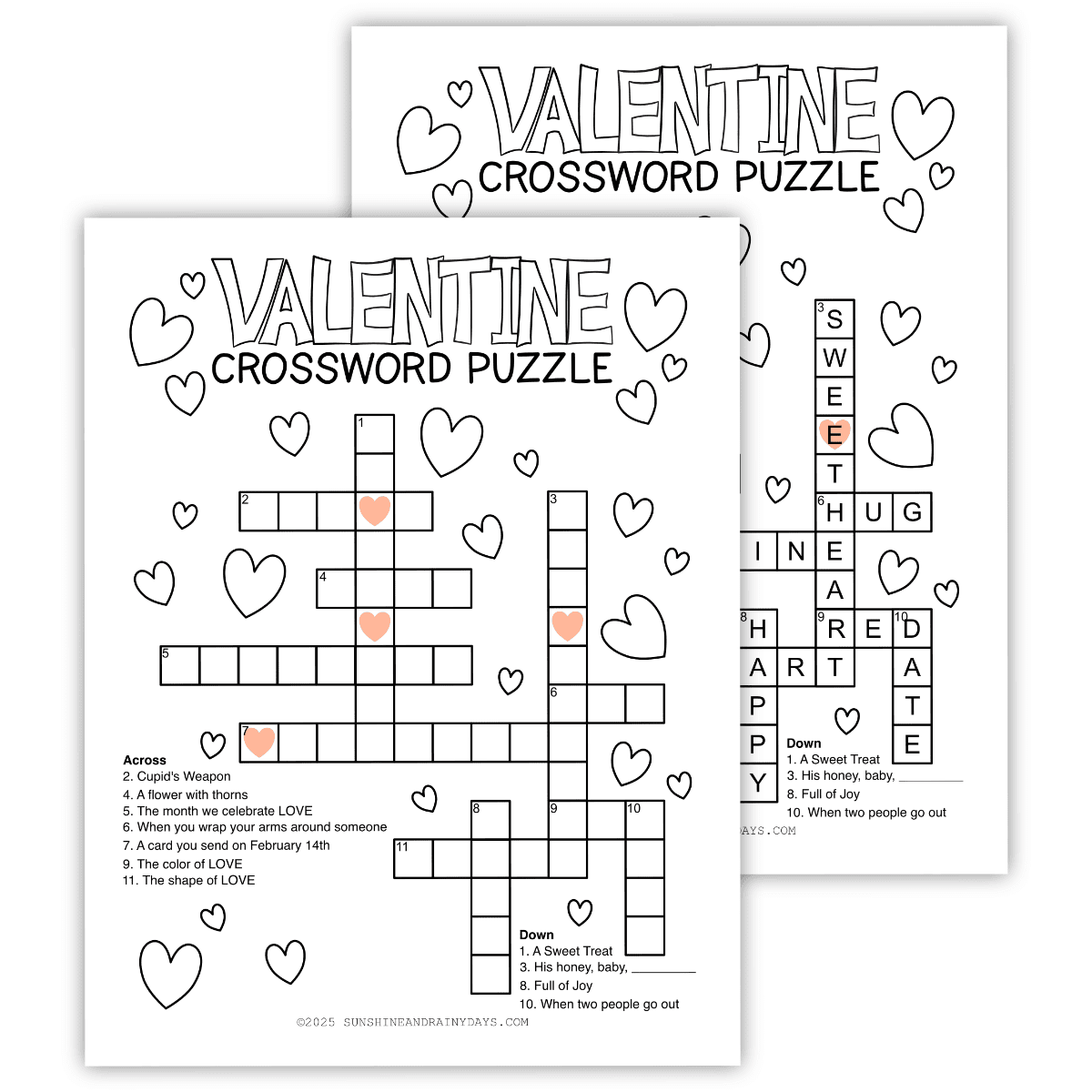 Free Printable Valentine Crossword Puzzles Printable
