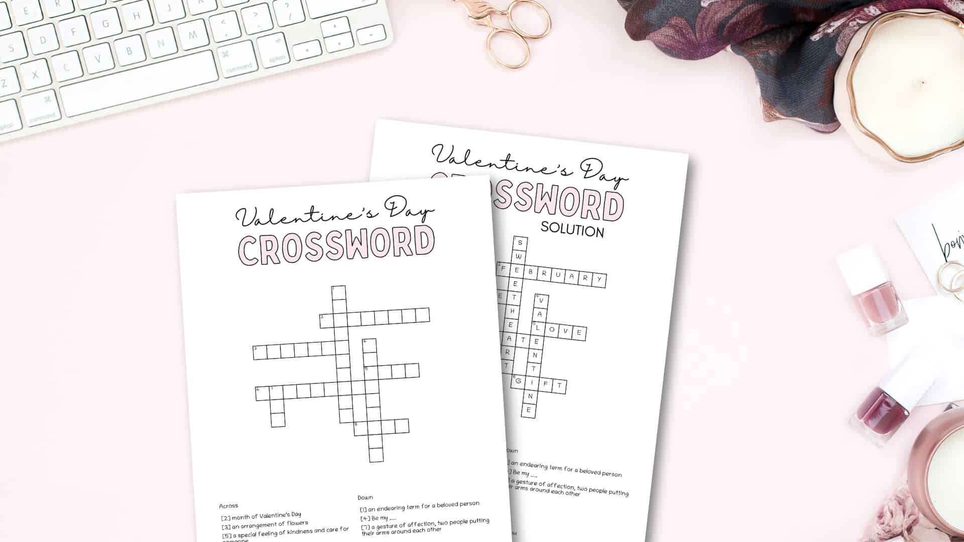 Free Printable Valentine's Day Crossword Free Printable Valentine's Day Crossword