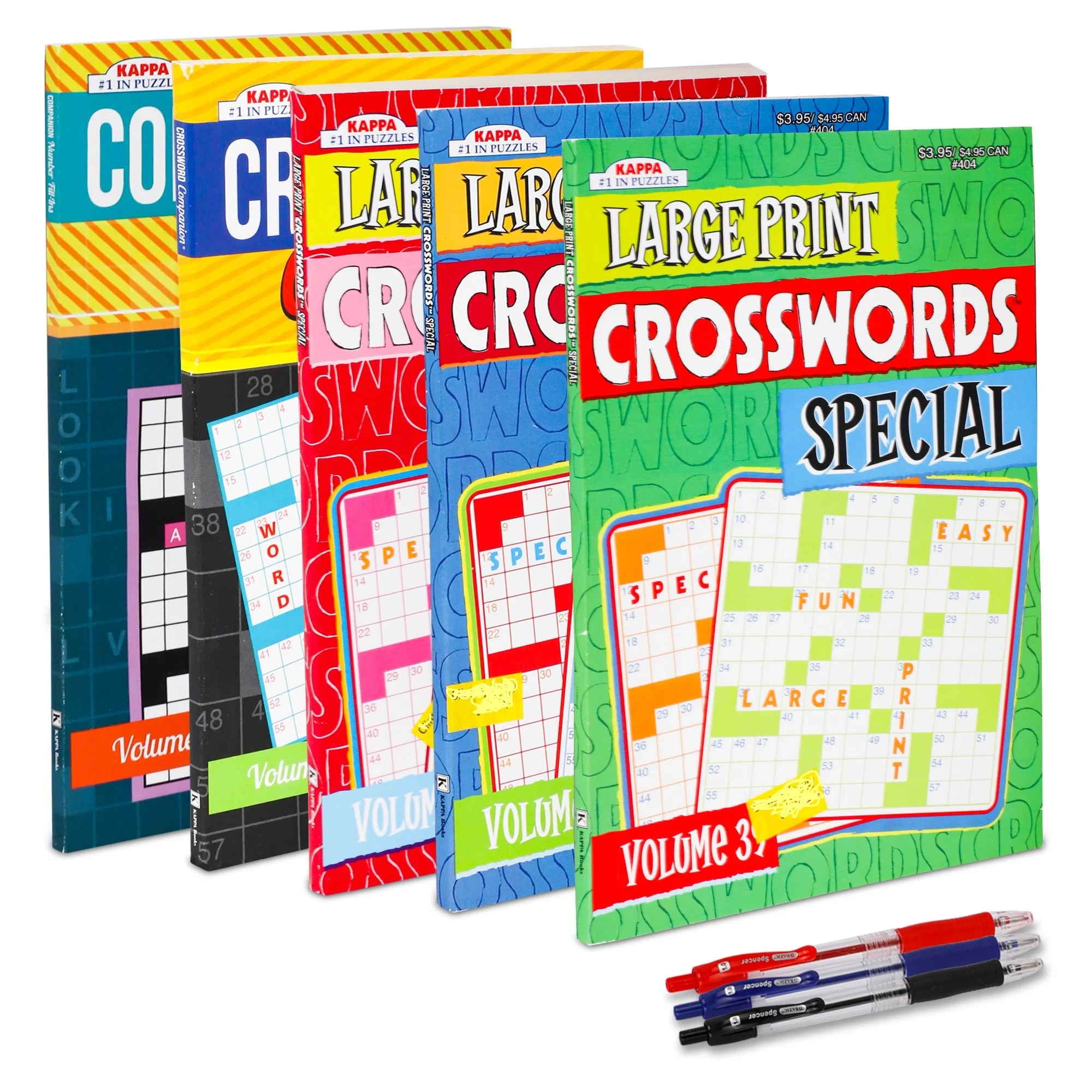 Variety Savings 5 Pack 450 Travel Size Crosswords Large Print Activity Books 8x5 Walmart