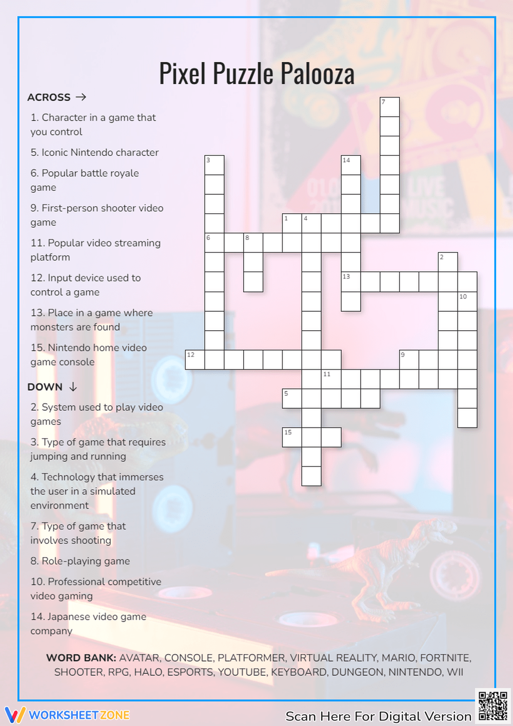Video Game Crossword Worksheets 2025 Video Game Crossword Worksheets 2025