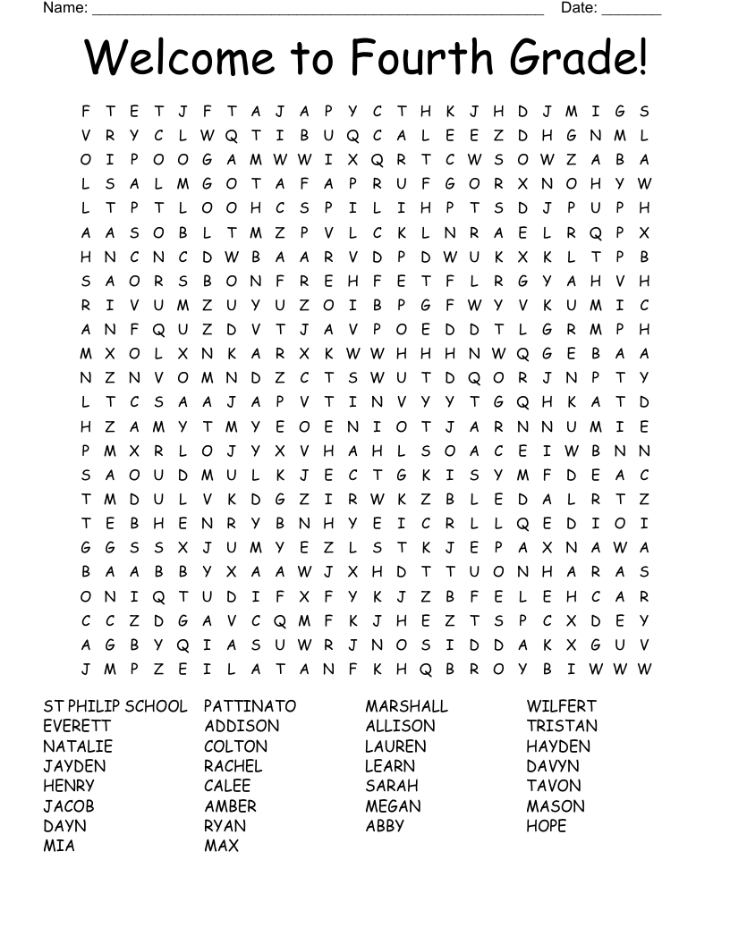 Puzzles For 4th Graders Printable Free