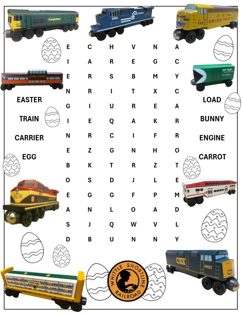 Whittle Shortline Easter 2024 Crossword Printable Click Image To Pr The Whittle Shortline Railroad Wooden Toy Trains 