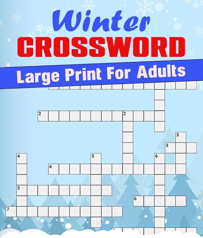 Winter Crossword Puzzle For Kids Winter Crossword Puzzle For Kids