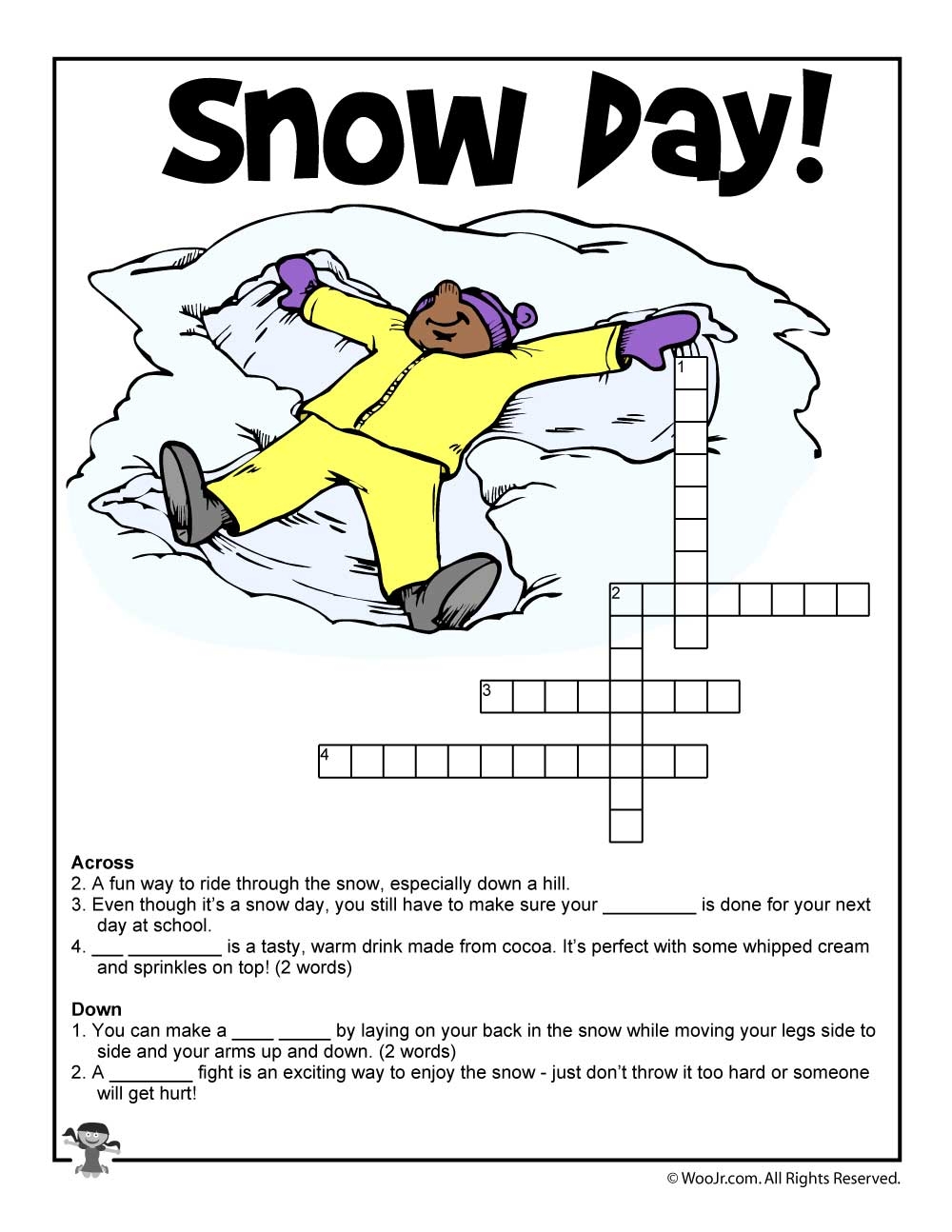 Winter Word Puzzles Compound Words Vocabulary Worksheets Woo Jr Kids Activities Children s Publishing