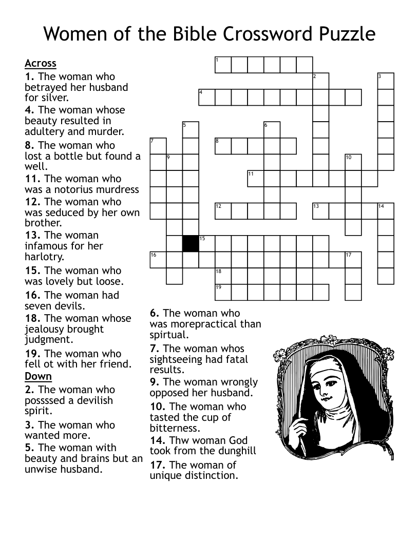 Bible Printable Crossword Puzzles