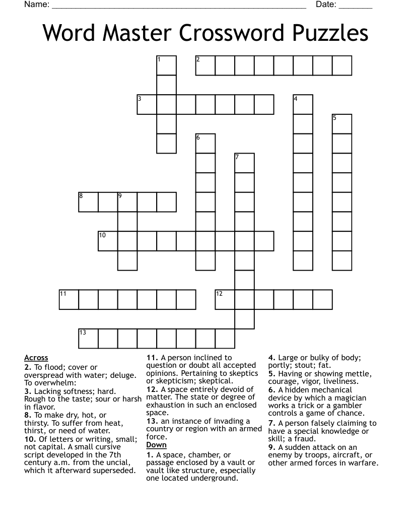 Word List 31 Crossword WordMint