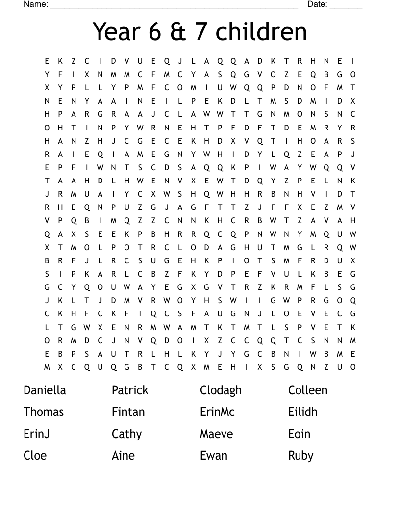 Printable Crossword Puzzles For Kids Age 7